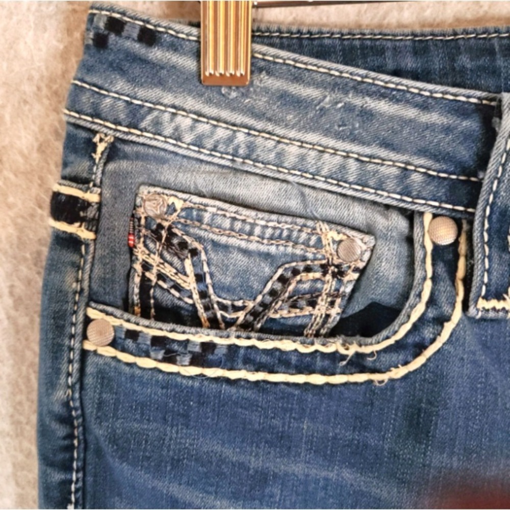 Vigoss Dublin Crop Straight Jeans Women's Size 11/12 Heritage Fit Thick Stitch - Picture 4 of 12